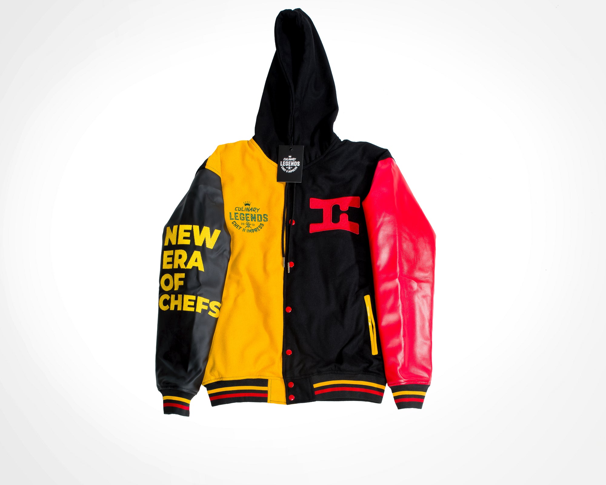 Culinary Lettermen Jacket - Red & Yellow